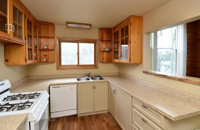 Guest kitchen at Hanging Horn Lakeside Resort.