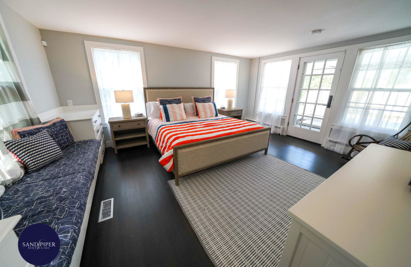 Rental bedroom at Sandpiper Rentals.