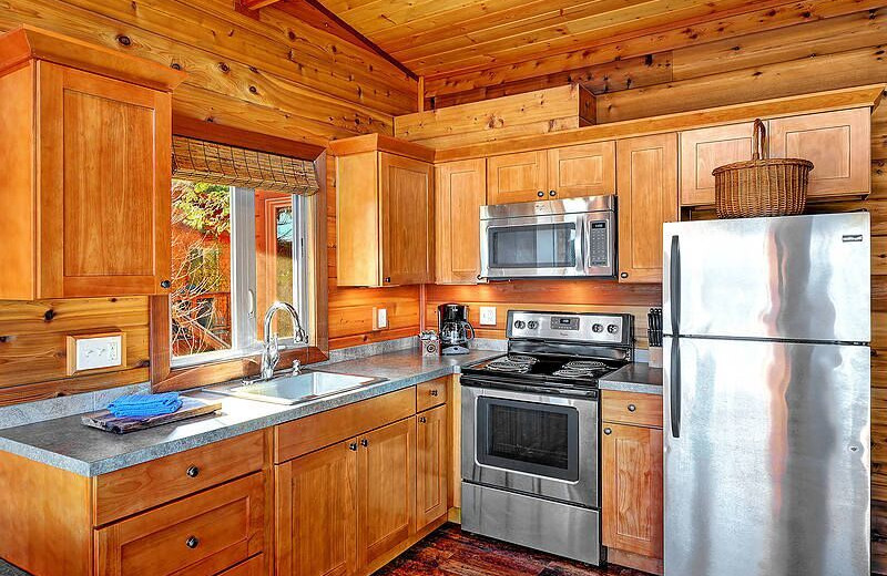 Guest kitchen at Snug Harbor Marina Resort.