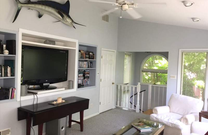 Rental living room at Jersey Cape Realty