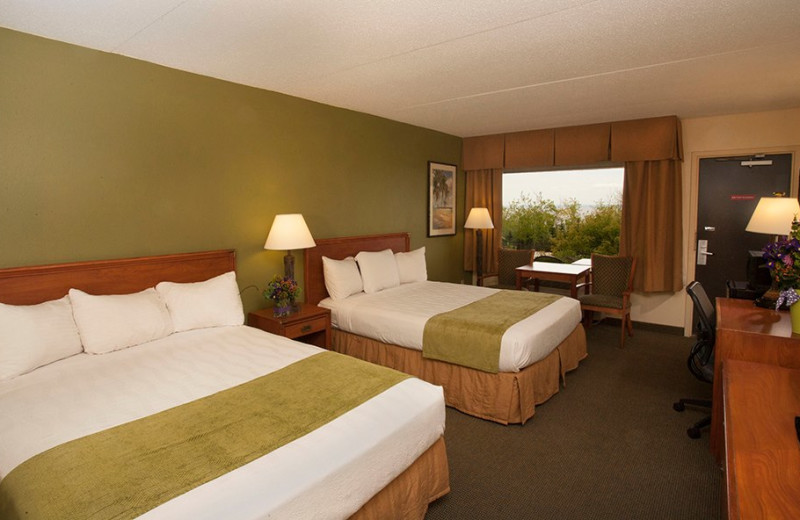 Two bed guest room at EdgeWater Resort and Waterpark.