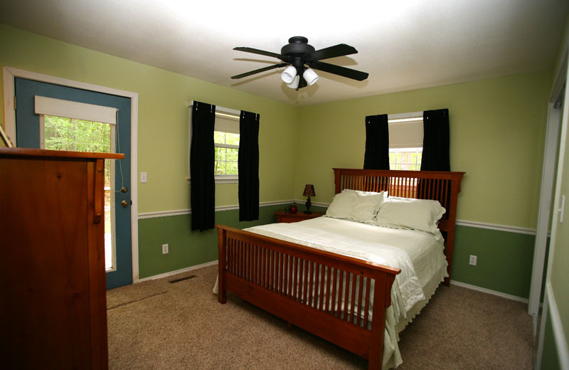 Cabin Bedroom at Hidden Hollow Cabins