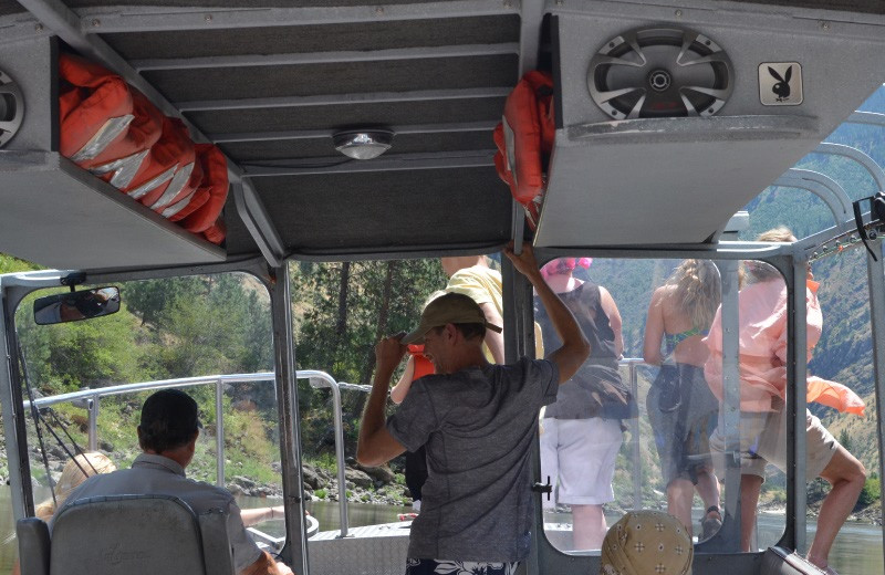 Boat tour at China Bar Lodge.