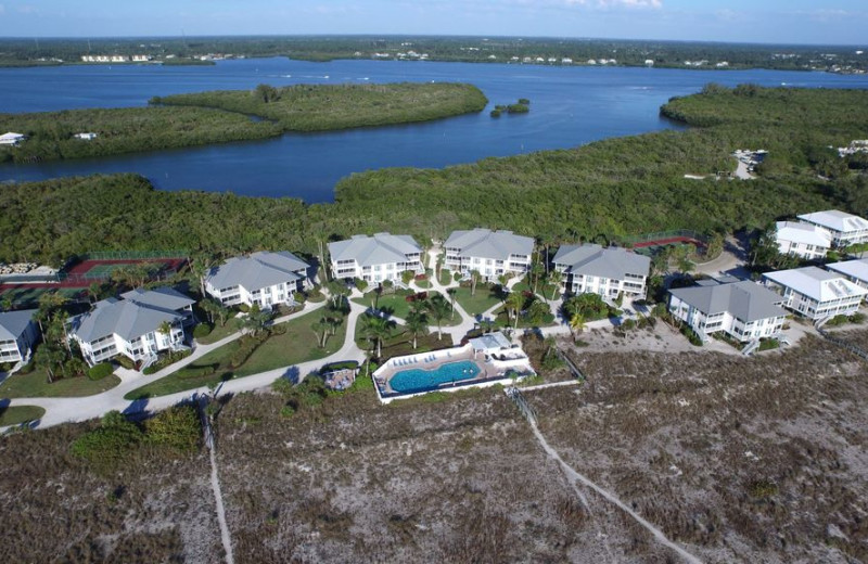 Aerial view of Palm Island Resort.