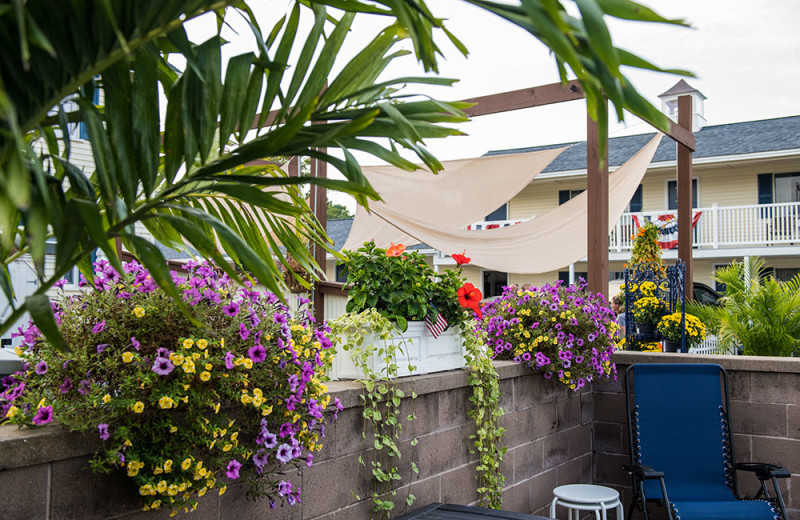 Patio at Footbridge Beach Motel.