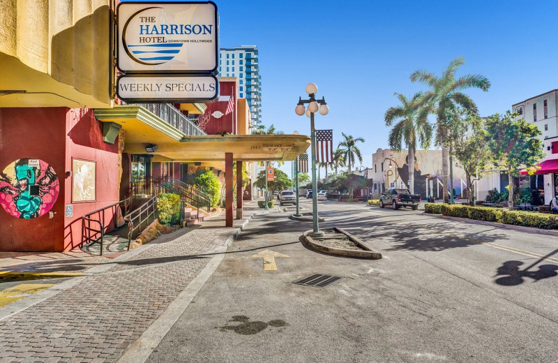 Exterior view of The Harrison Hotel Downtown Hollywood.