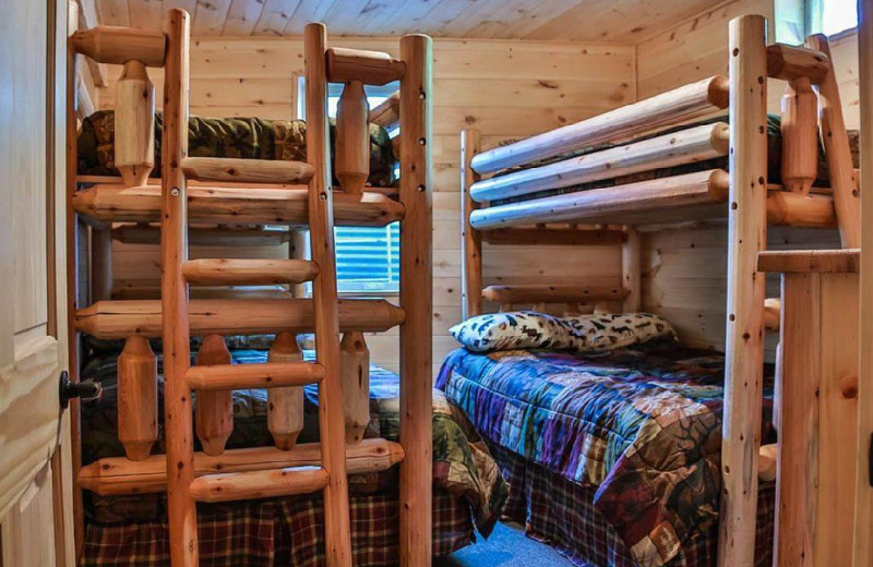 Rental bunk beds at Hiller Vacation Homes.
