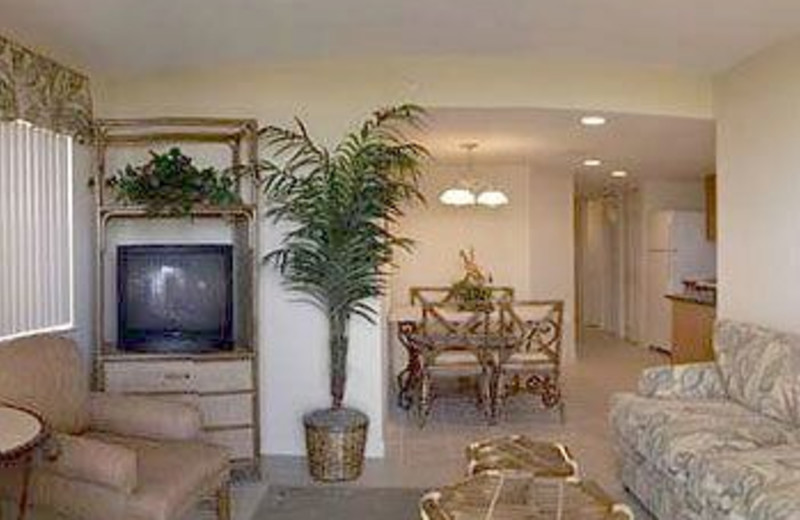 Unit living room at Vistas on the Gulf.
