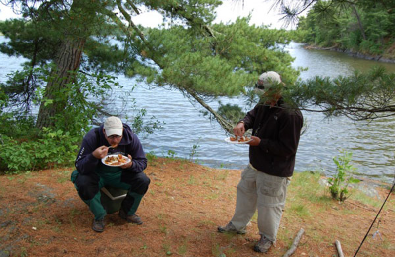 Dining at Angle Inn Lodge.