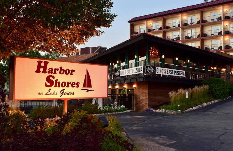 Exterior view of Harbor Shores on Lake Geneva.