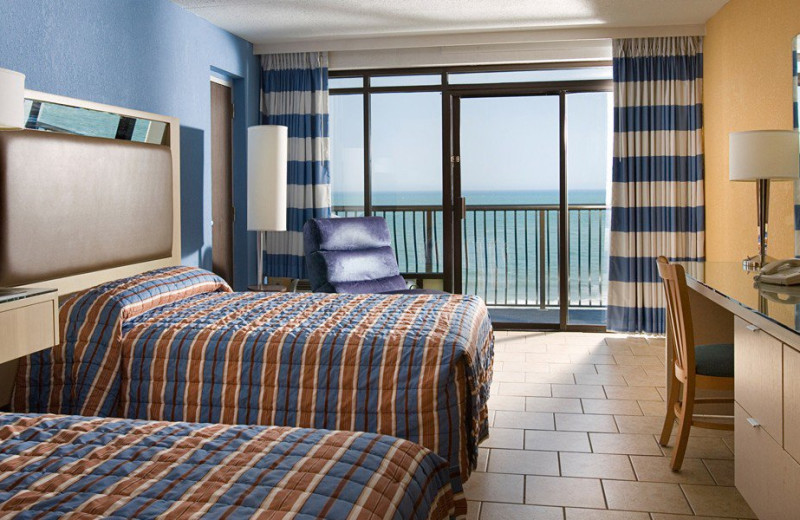 Guest room at Hotel Blue.