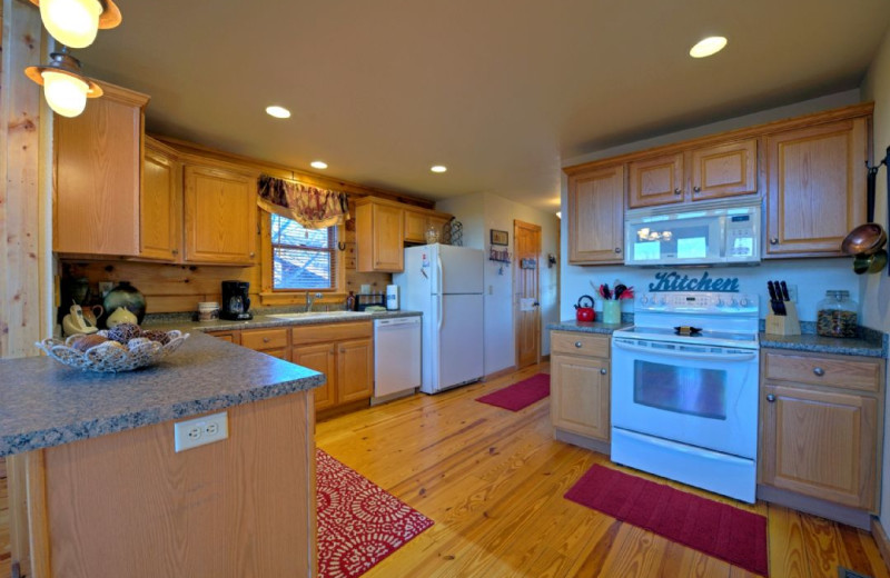 Rental kitchen at Carolina Mornings.