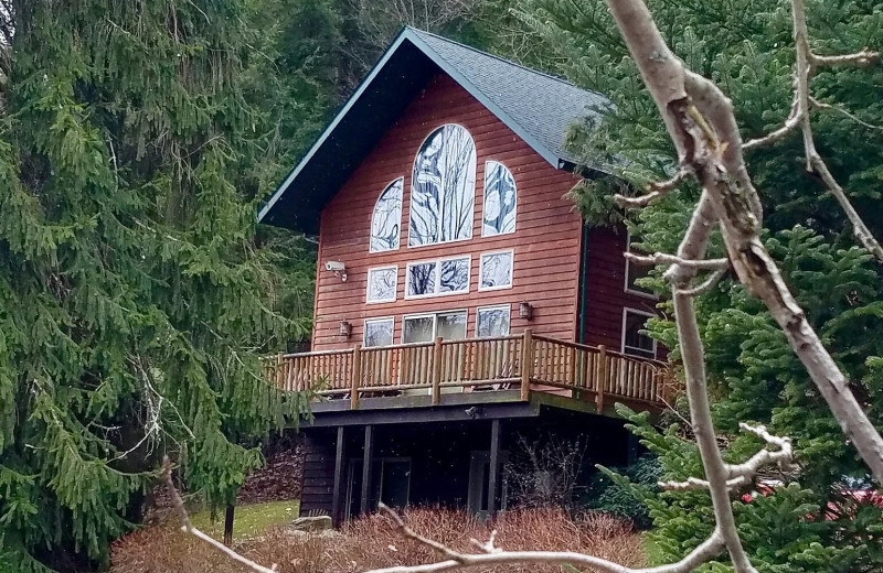 Cabin exterior at Stonecrest Cabins.