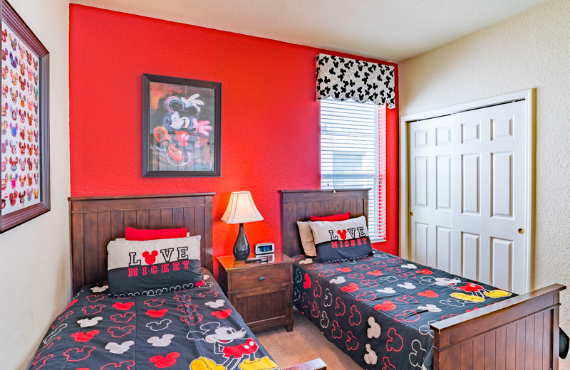 Rental bedroom at Florida Paradise Villas.