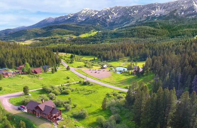 Aerial view of Bridger Vista Lodge.