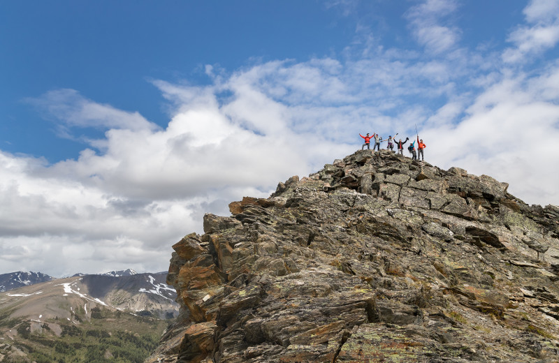 Hiking at CMH Bugaboos Lodge.