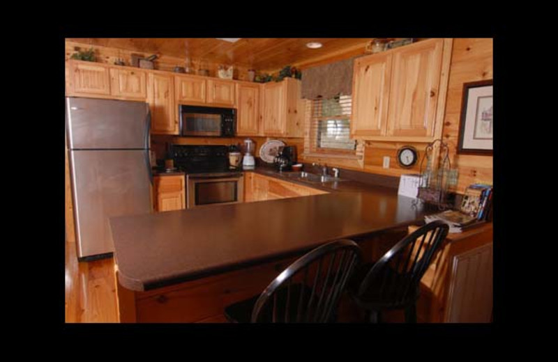 Cabin kitchen at Eden Crest Vacation Rentals, Inc. - Ostentatious Cabin Rental.