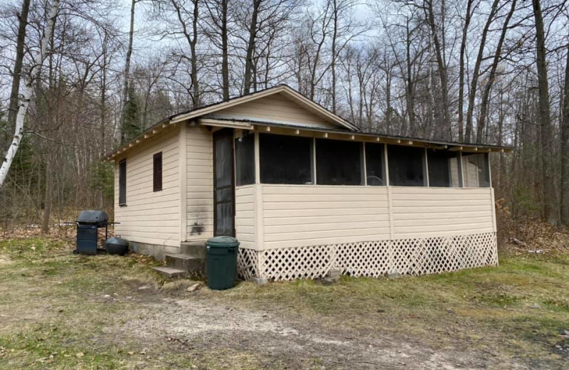 Cabin interior at Bayview Resort.