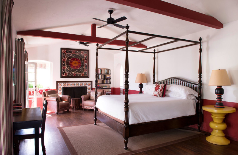 Guest room at Colony Palms Hotel.