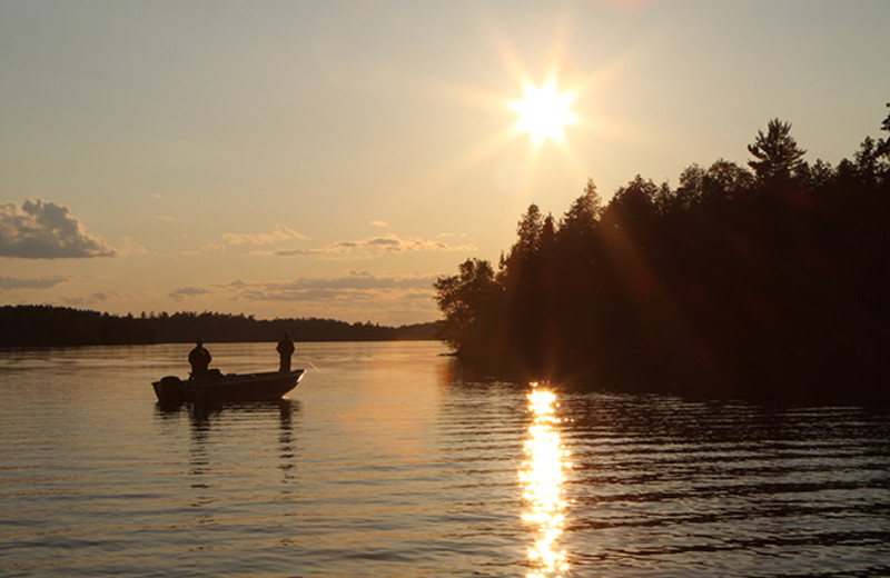 Fishing on the Lake at Eagle Lake Island Lodge