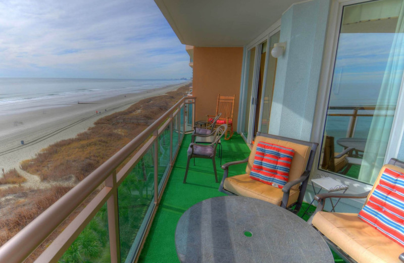 Rental balcony at CondoLux Vacation Rentals.