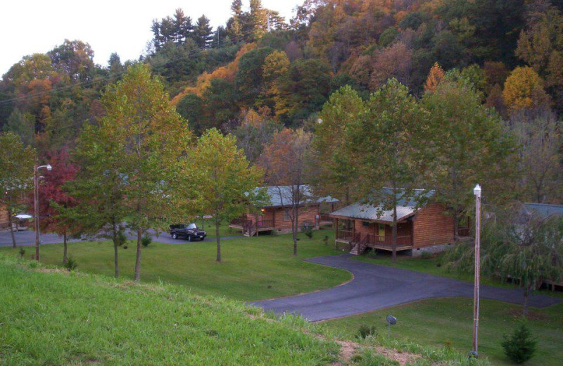 Exterior view of cabins at New River Trail Cabins.