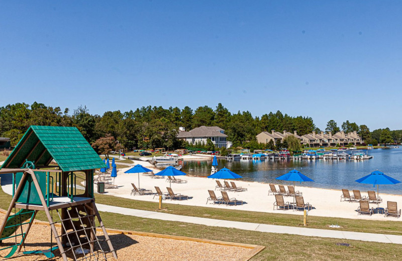 Beach and lake at Pinehurst Resort.