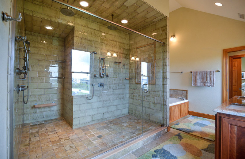 Rental bathroom at Joe Lamb Jr. & Associates Vacation Rentals.