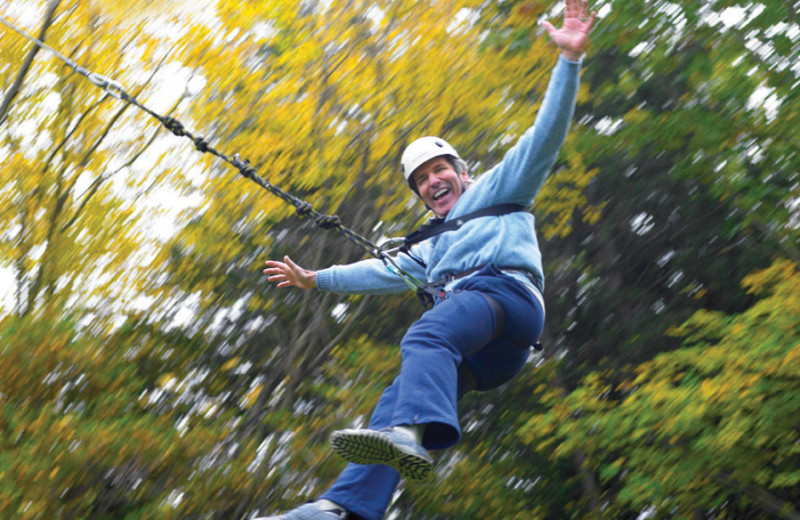 Zip line at Canyon Ranch in Lenox.