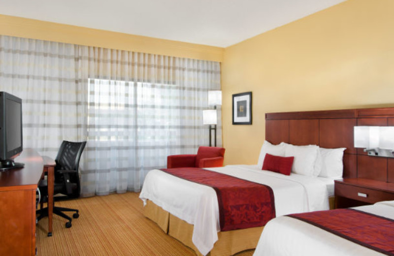 Guest room at Courtyard by Marriott Kansas City South.