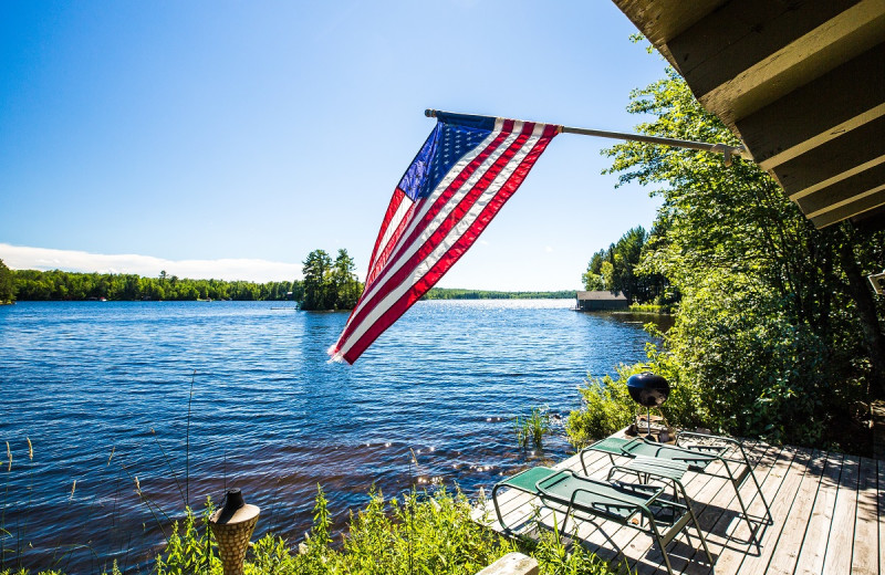 Cabin deck at Ludlow's Island Resort.