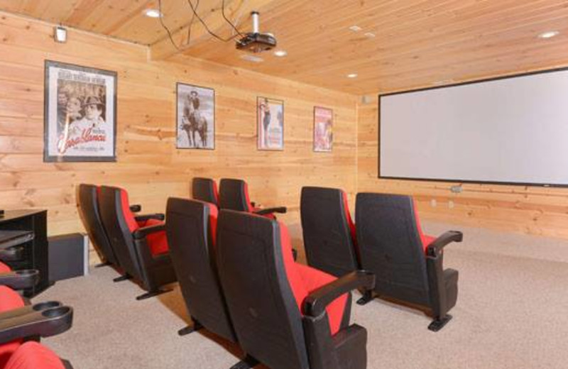 Cabin private theater at Cabins For You.