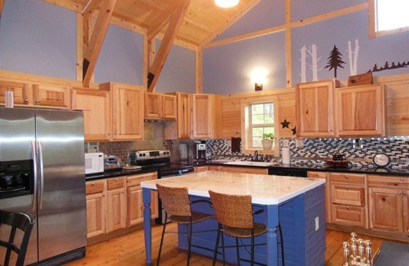 Cabin kitchen at Idaho Cabin Keepers.