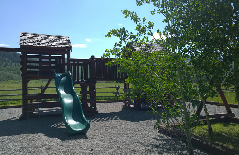 Kid's playground at Goosewing Ranch.