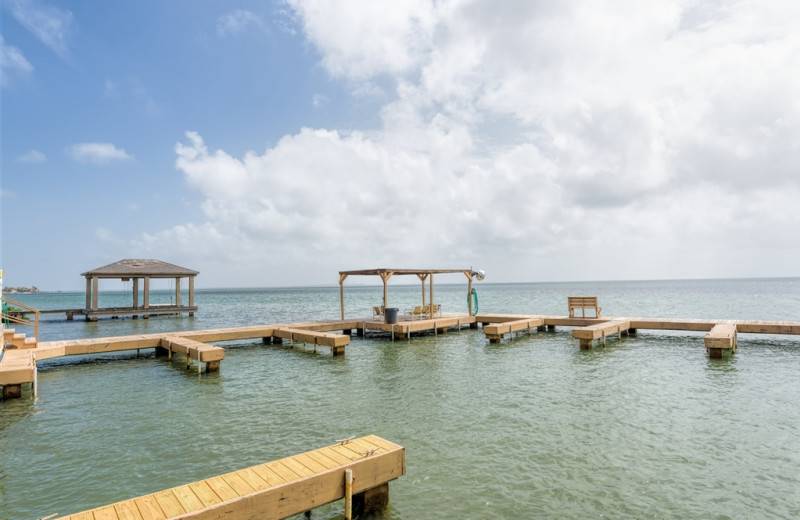 Dock at Padre Getaways.