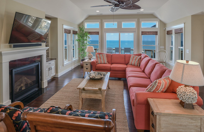 Rental living room at Joe Lamb Jr. & Associates Vacation Rentals.