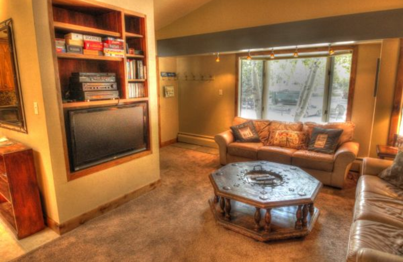 Vacation rental living room at SkyRun Vacation Rentals - Vail, Colorado.