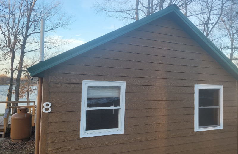 Cabin exterior at Northern Lights Resort.