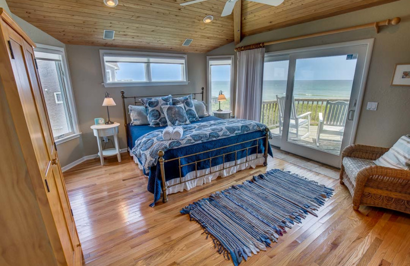 Rental bedroom at Outer Banks Blue Vacation Rentals.