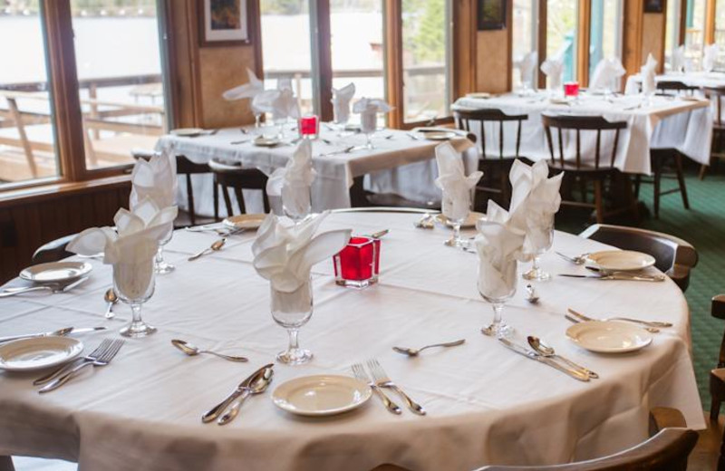 Dining room at Big Moose Inn.