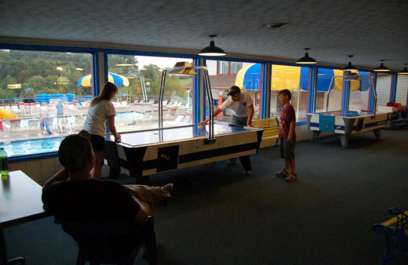 Game room at Lake Ridge Resort.