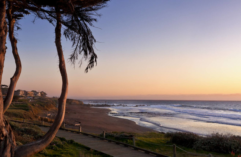 Beach at Cambria Vacations Homes.