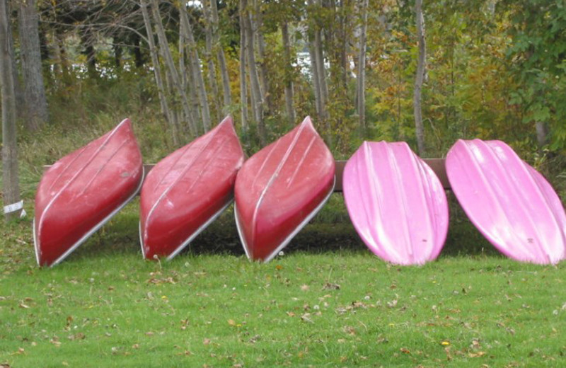 Boats at Evergreen Resort.