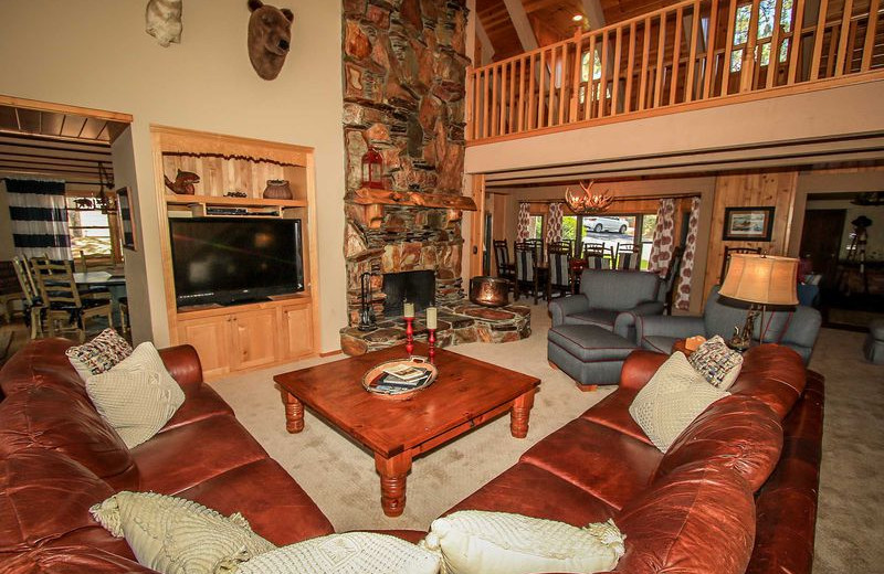 Rental living room at Big Bear Vacations.