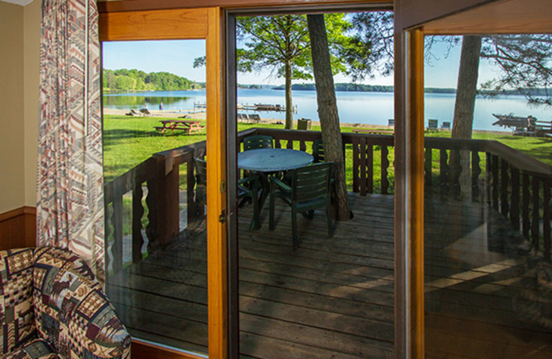 Balcony view at Cragun's Resort and Hotel on Gull Lake.