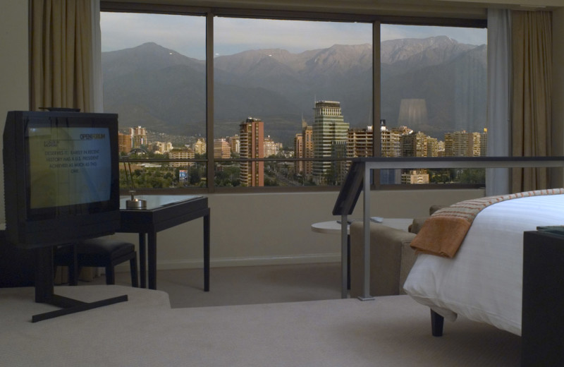 Guest room at Hyatt Regency Santiago.