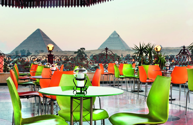 Patio dining at Mövenpick Cairo-Pyramids Resort.