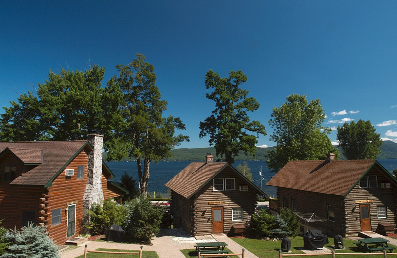Cabin exterior at Trout House Village Resort.