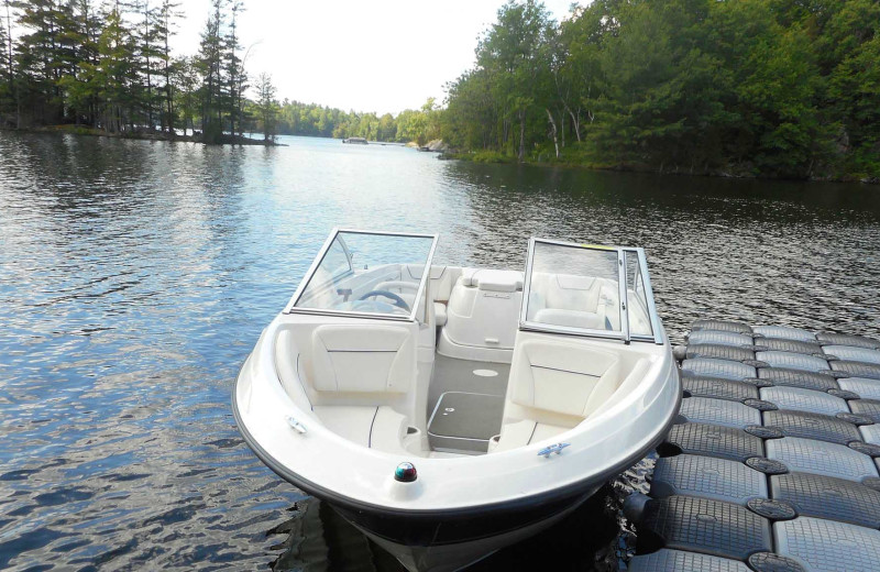 Boating at Bobs Lake Cottages.