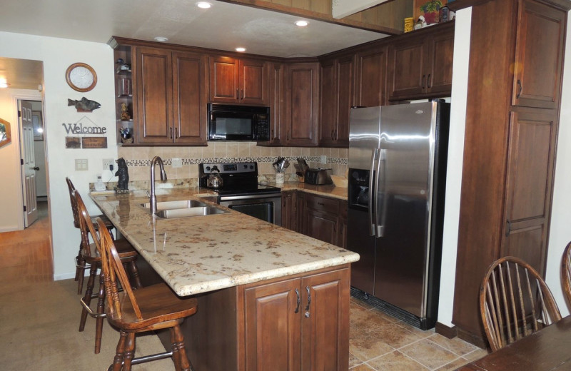 Rental kitchen at Seasons 4 Condominium Rentals.